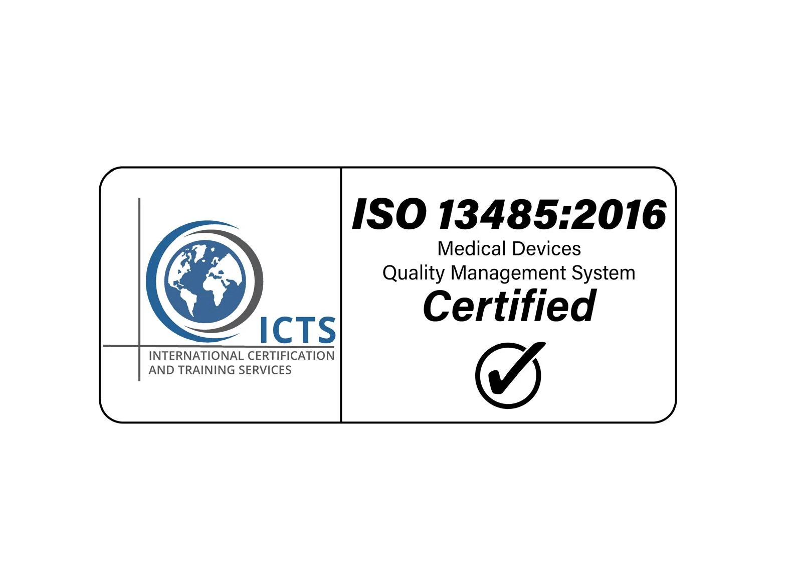 Illustrative graphic: ISO 13485:2016 (not for verification)