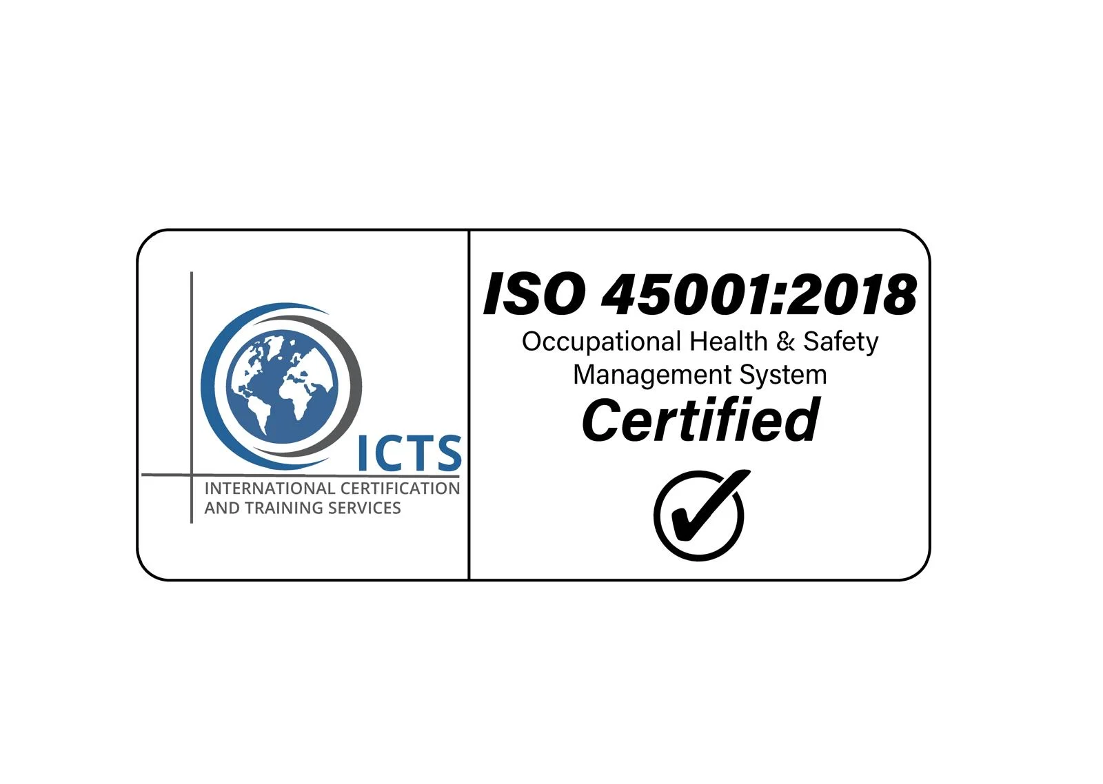 Illustrative graphic: ISO 45001:2018 (not for verification)